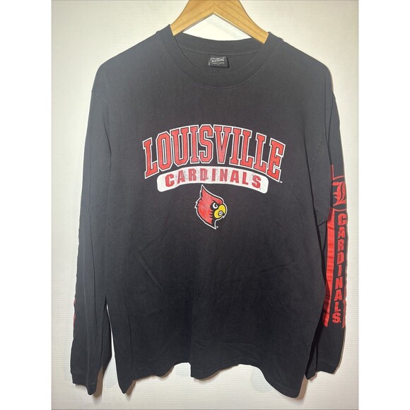 Large Vintage Louisville Y2K Long Sleeve Shirt Lightning Clothing 100% Cotton - Picture 1 of 8